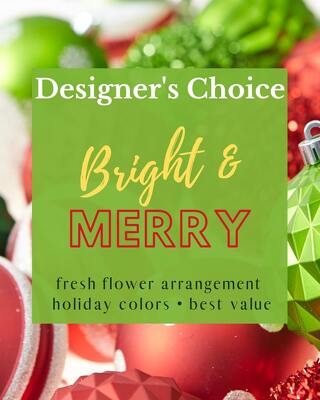 Designer's Choice Bright & Merry from Walker's Flower Shop in Huron, SD