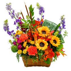 Sunny Harvest Basket from Walker's Flower Shop in Huron, SD