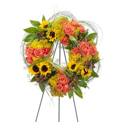 Heaven's Sunset Wreath from Walker's Flower Shop in Huron, SD